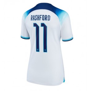 Anglia Marcus Rashford #11 Koszulka Podstawowych Kobiety MŚ 2022 Krótki Rękaw